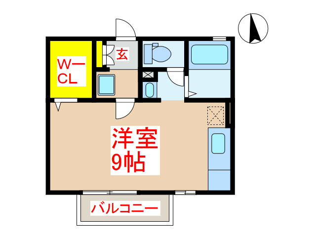 霧島市国分中央のアパートの間取り