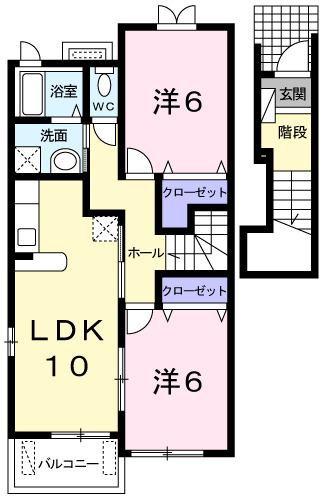 ミルフィーユ　Ｄの間取り