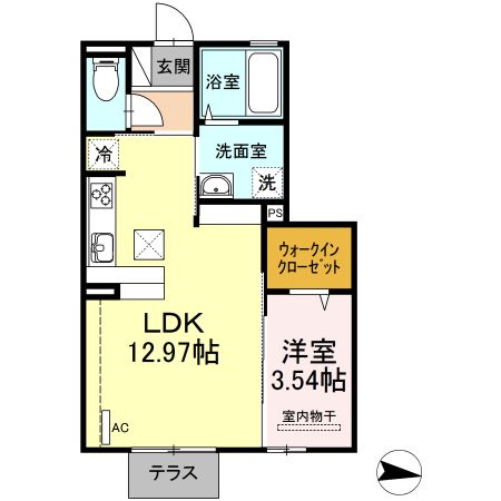 Ｄ-room道の間取り