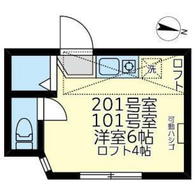 横浜市鶴見区朝日町のアパートの間取り