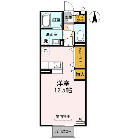 深谷市田所町のアパートの間取り