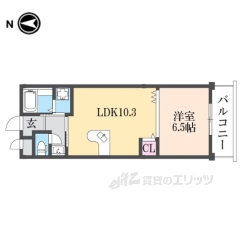 枚方市伊加賀寿町のマンションの間取り