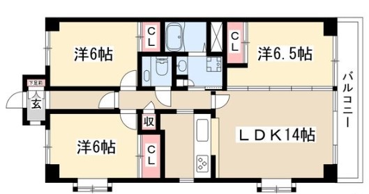 ビラ三秀山中の間取り