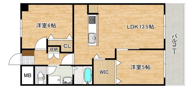 【スカイコートタキモトの間取り】