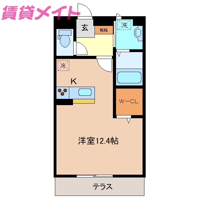 四日市市大字茂福のマンションの間取り