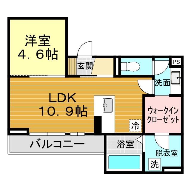 山口市泉都町のアパートの間取り