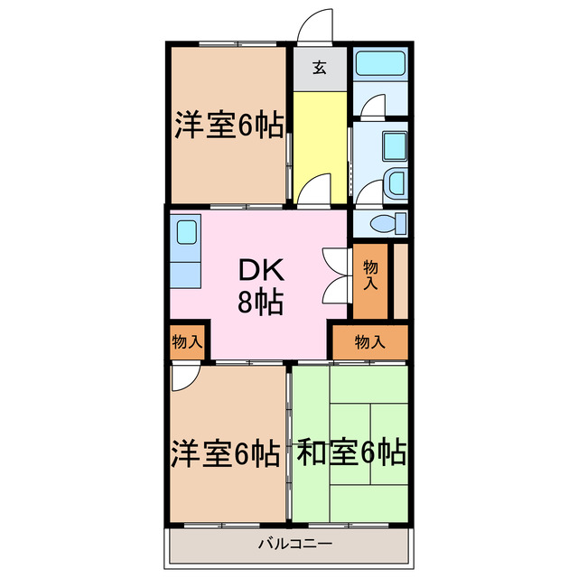 サンパーク手越の間取り