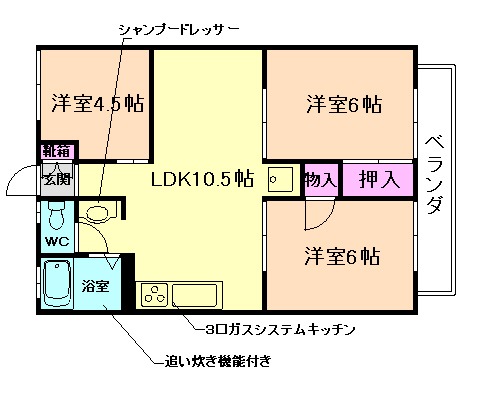 パレーシャル箕面の間取り