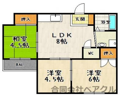 ヴィエント北花山の間取り