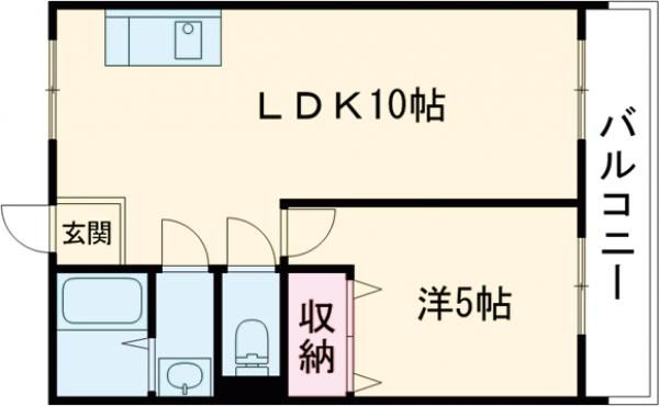 京都市北区平野鳥居前町のマンションの間取り