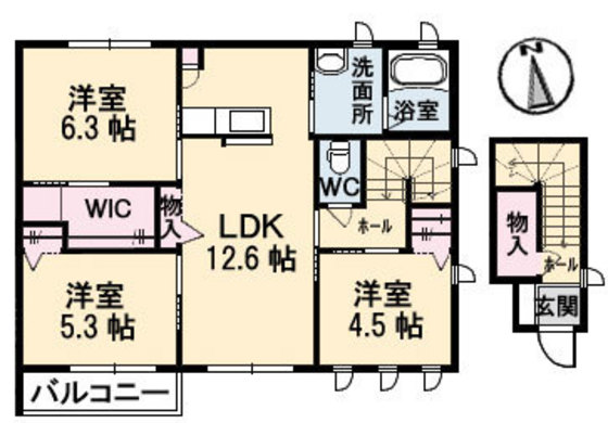 広島市南区宇品神田のアパートの間取り