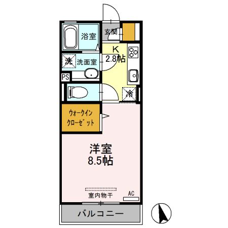 古河市緑町のアパートの間取り