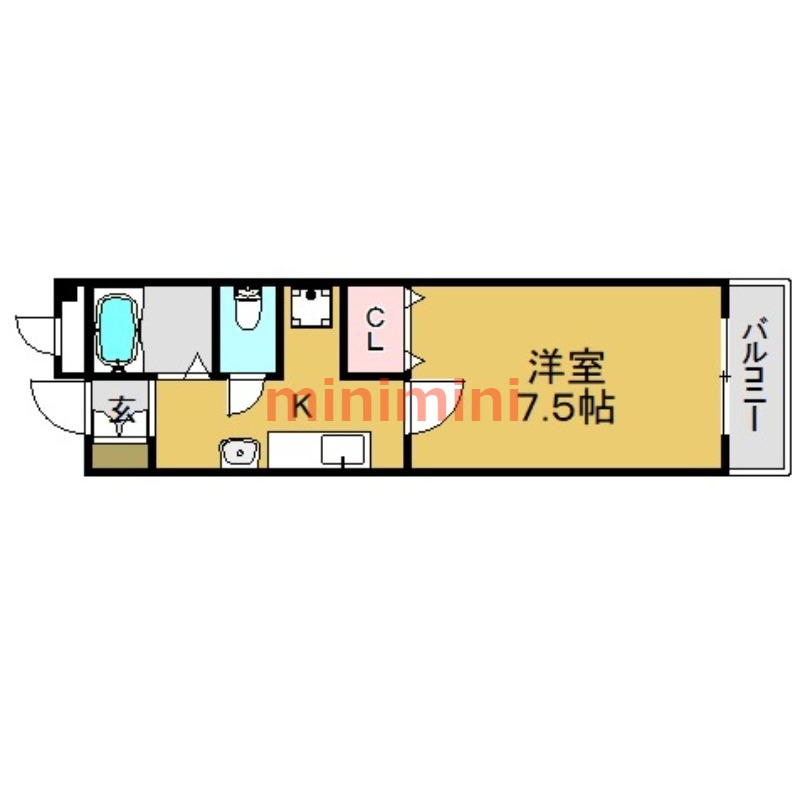 茨木市下穂積のマンションの間取り