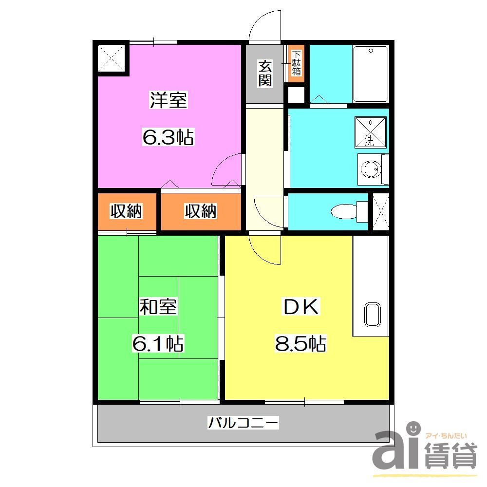 鶴ヶ島新町ハイツの間取り