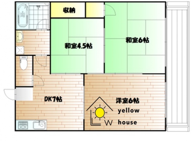 岡山市北区白石東新町のマンションの間取り