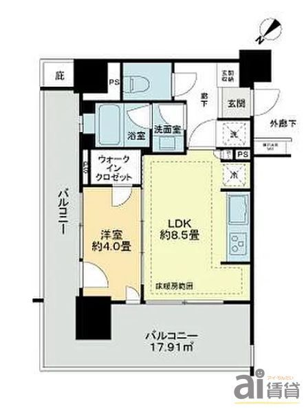 朝霞市東弁財のマンションの間取り