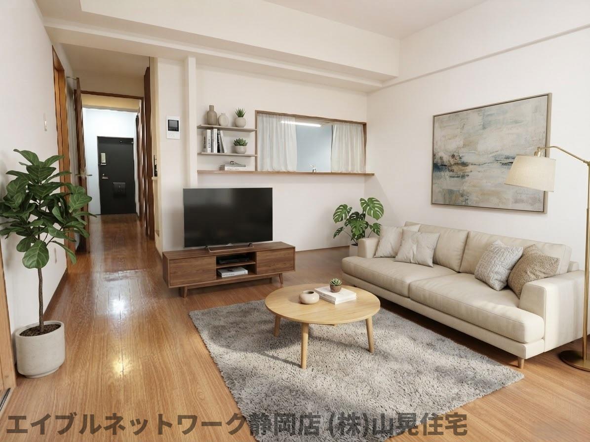 居室・リビング　こちらの居間で趣味の時間をお楽しみください。CGによるイメー