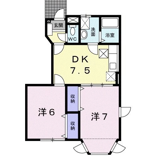 メゾン日進Aの間取り写真