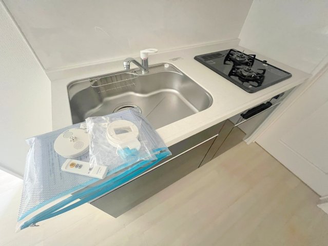 キッチン　オシャレなシステムキッチン。お料理好きには嬉しいですね。