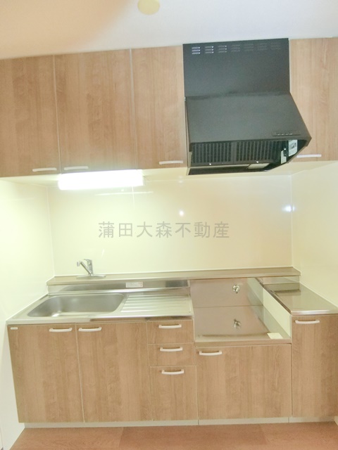 キッチン　料理スペース有りの2口コンロも置けるキッチン