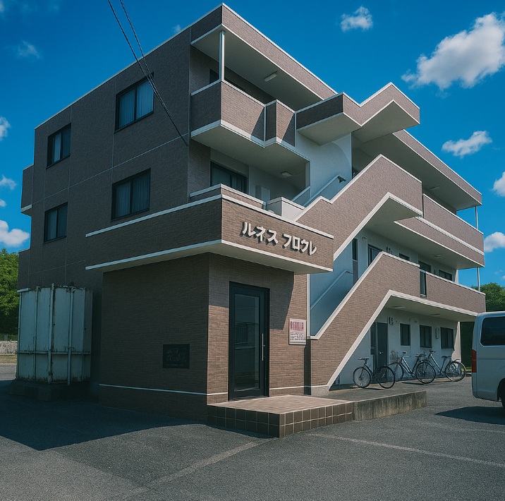 建物外観　レンガ調の外壁の綺麗な建物です
