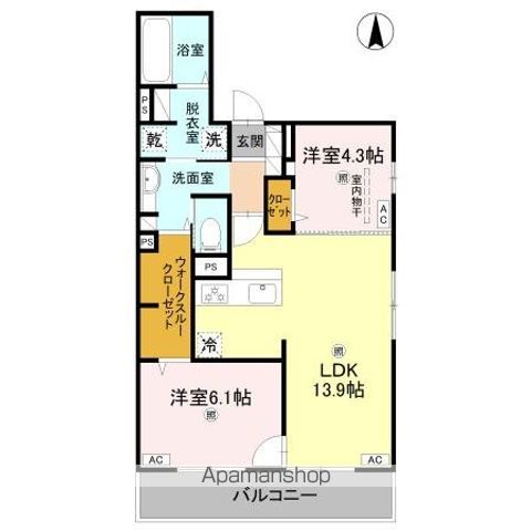 DーROOM高井田元町の間取り写真