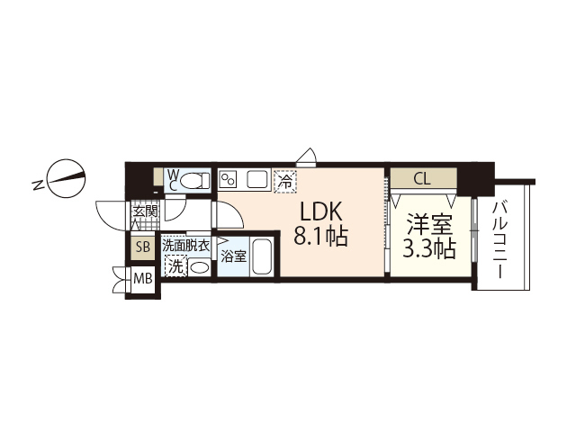 S-RESIDENCE天満町barkの間取り写真