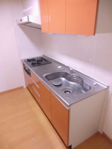 キッチン　３口グリル付システムキッチン