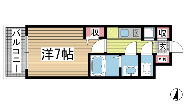 プレサンス三宮東フィールの間取り写真