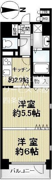 アリスタ四条西洞院の間取り写真