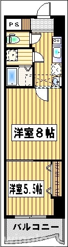 ロイヤル渡辺通の間取り写真