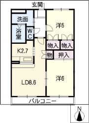 サンコーポ 塩河 Aの間取り写真
