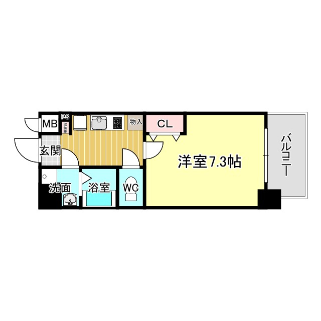 地下鉄長堀鶴見緑地線 ドーム前千代崎駅 徒歩8分 11階建 築11年の間取り写真