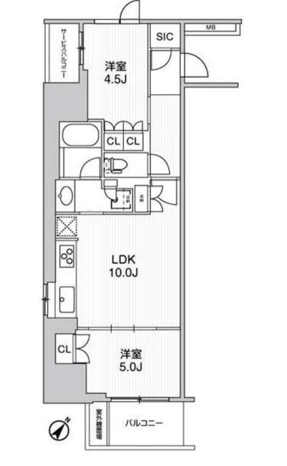 WORVE横浜伊勢佐木町の間取り写真