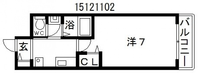 ＪＲ阪和線 美章園駅 徒歩3分 7階建 築11年の間取り写真