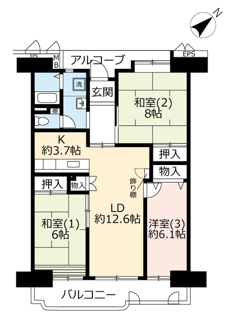 UR豊四季台第二の間取り写真
