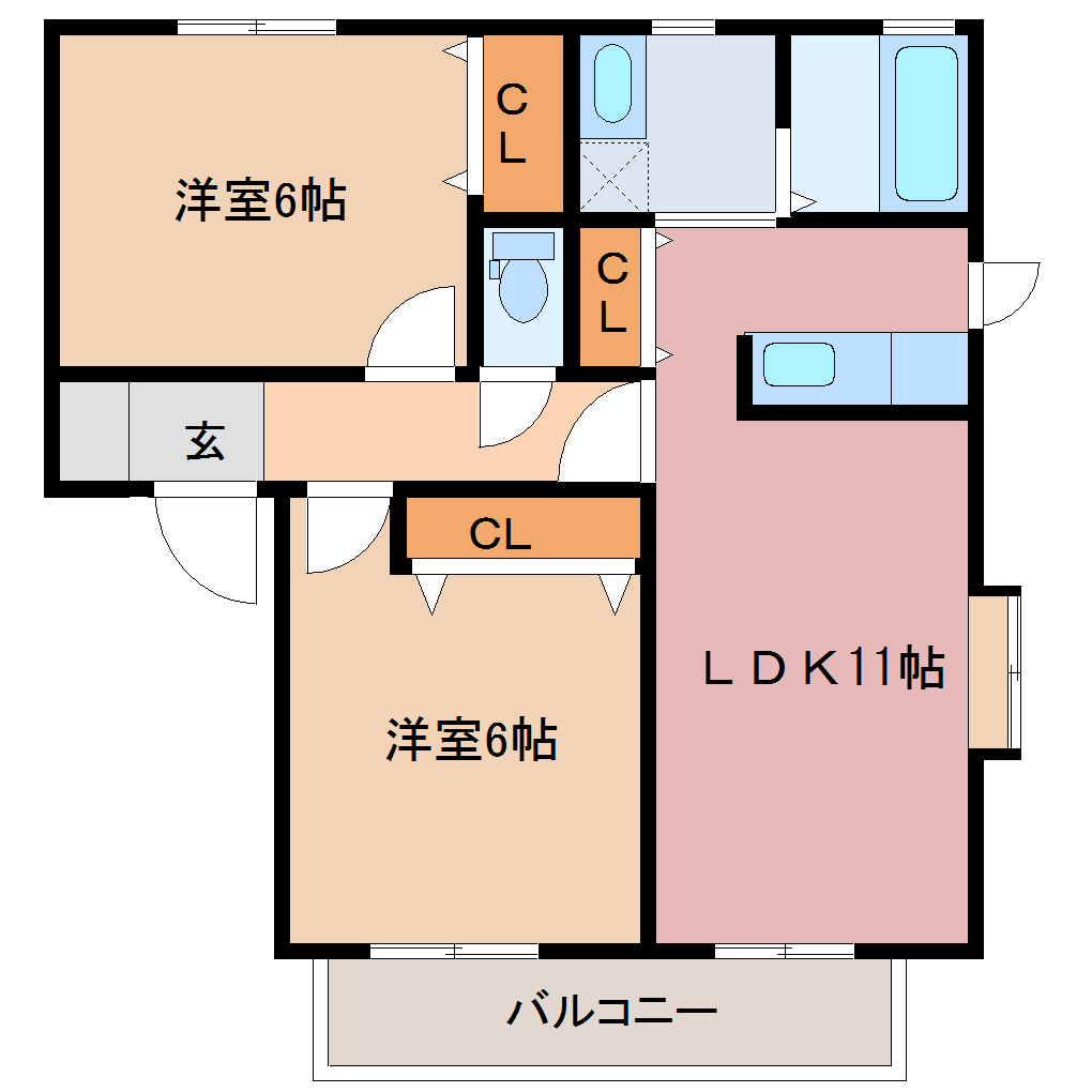 ビューパレーCの間取り