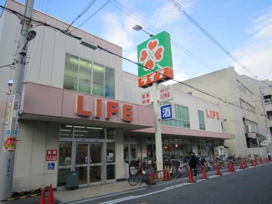 スーパー　ライフ新深江店（スーパー）まで554m