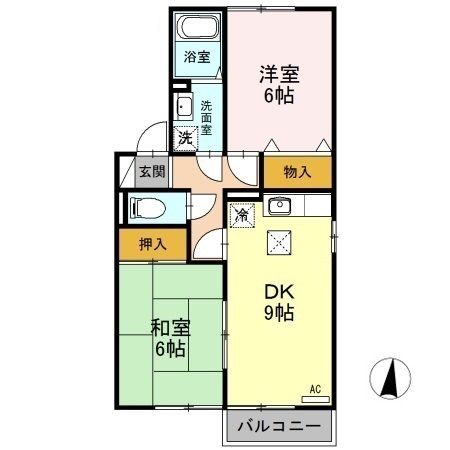 新潟県新潟市秋葉区あおば通１（アパート）の賃貸物件の間取り