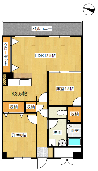 米子市西福原のマンションの間取り