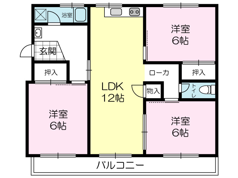 アーバン加古川B棟の間取り