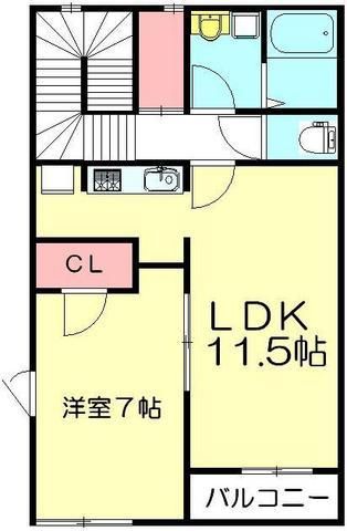 桶川市寿のアパートの間取り