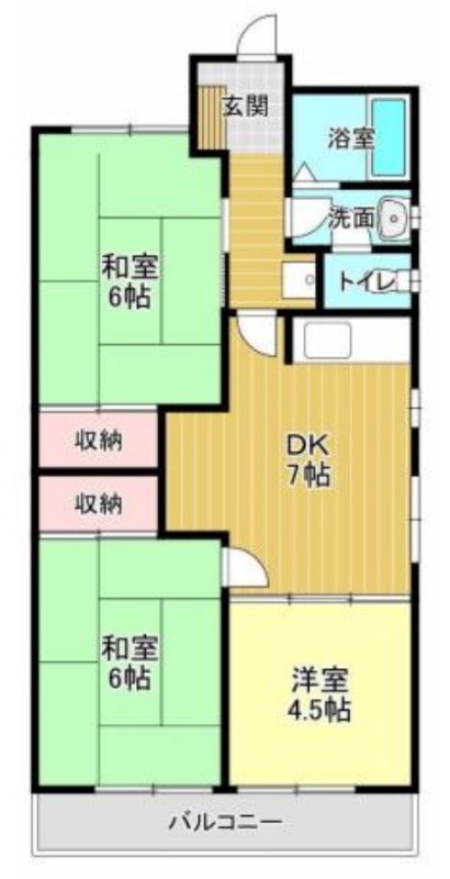 浜松市中央区高林のアパートの間取り