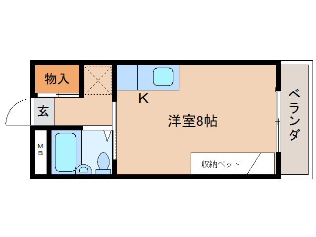 橿原市大久保町のマンションの間取り