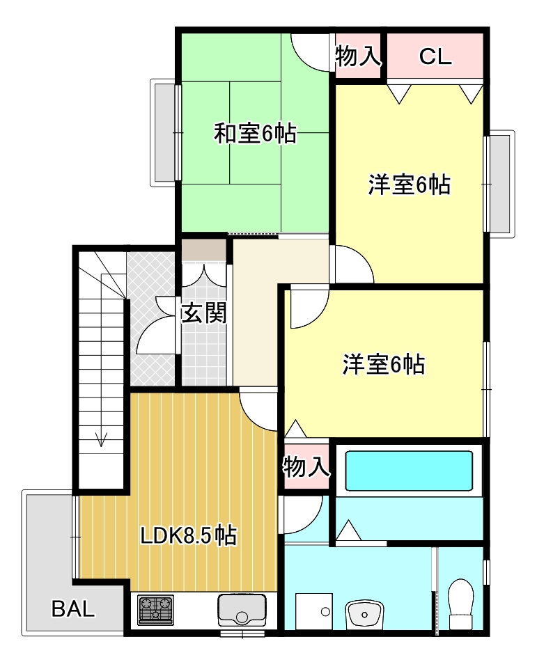 箕面エスペランサIIの間取り