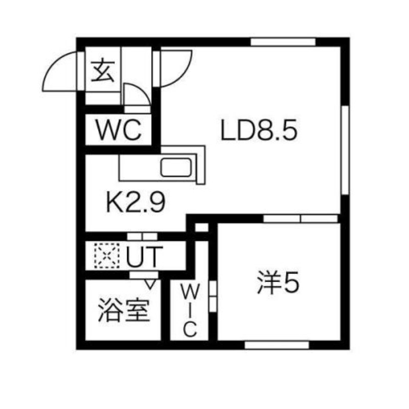 コローレ月寒東の間取り