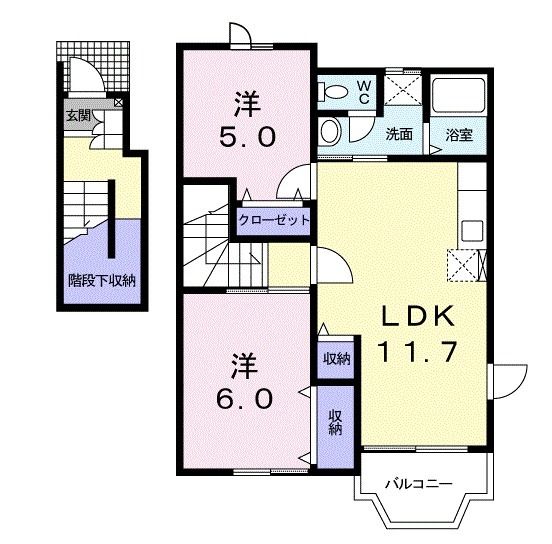 リバ－ハイムＢの間取り