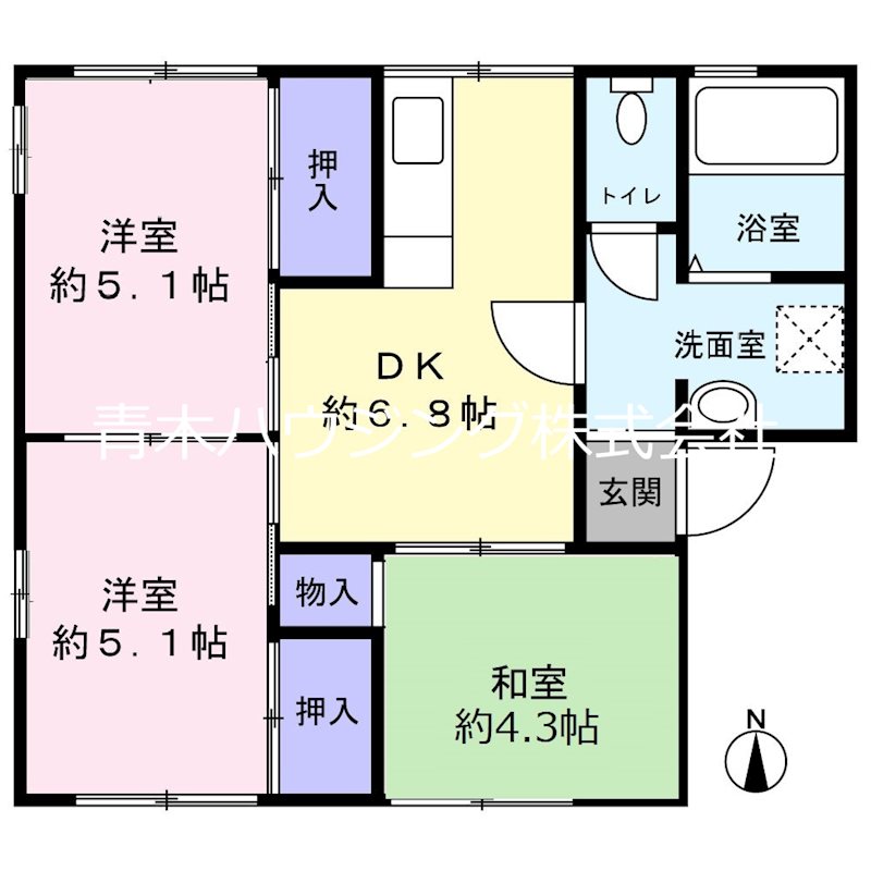 ボヌール深見Ｂの間取り