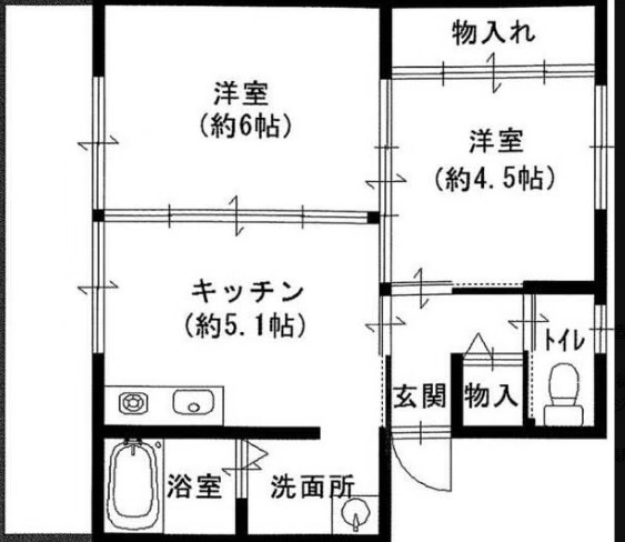 ヴィラナリー長尾　I棟の間取り