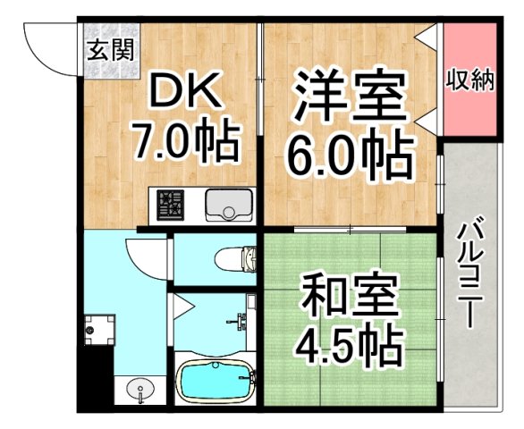 ペディハイツ塚口の間取り